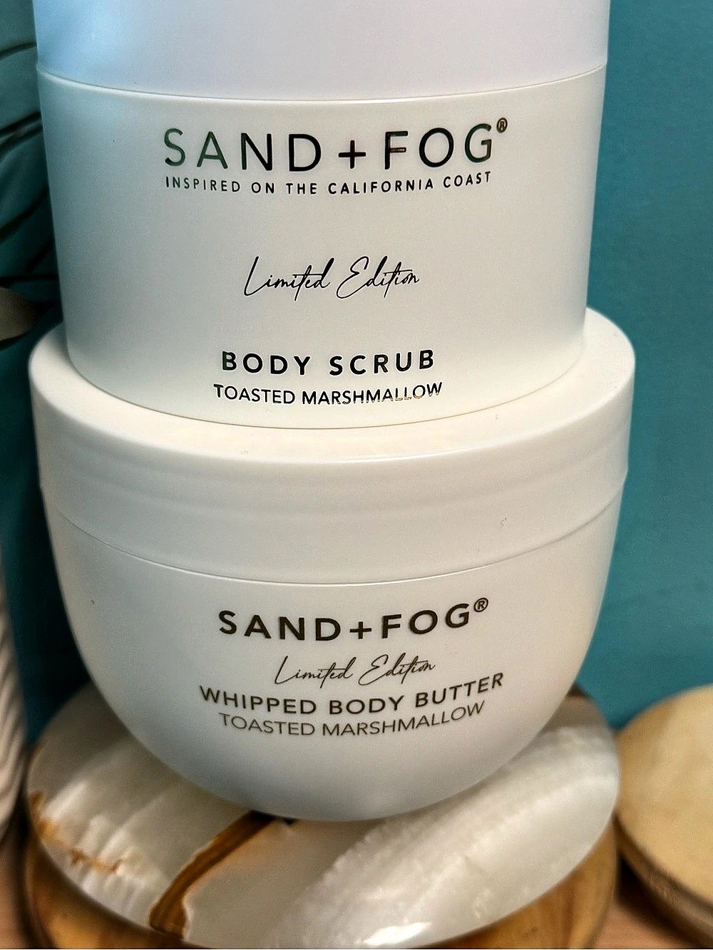 SAND + FOG Limited Edition Toasted Marshmallow Body Scrub and Whipped Body